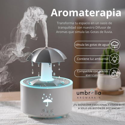 Humidificador relajante que simula la lluvia