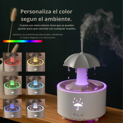 Humidificador relajante que simula la lluvia